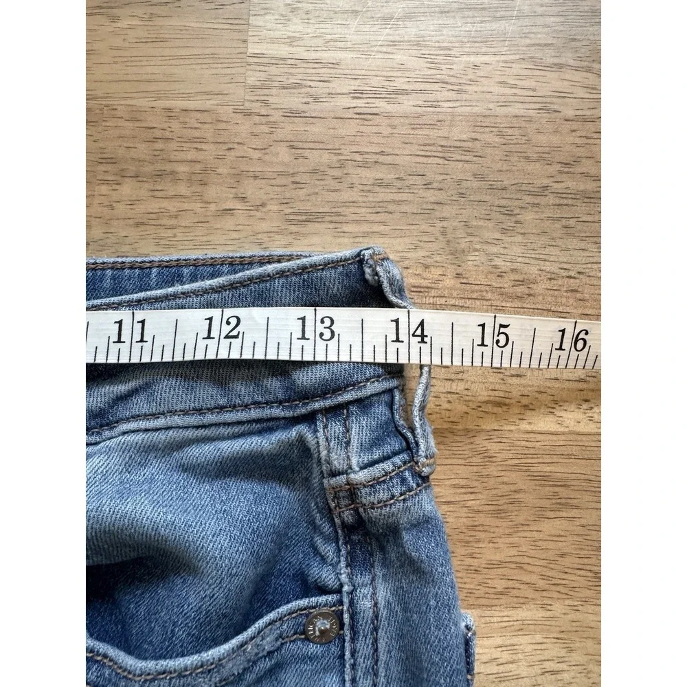 American Eagle AE Baggy Jeans Wide Leg Women Loose Holes Skater Festival 0 XS